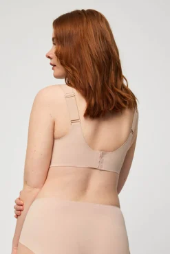 Sujetador sin aro con tirantes anchos y push-up ligero nude