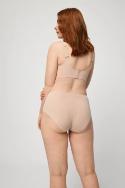 Sujetador sin aro con tirantes anchos y push-up ligero nude