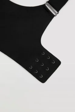 Sujetador sin aro con tirantes anchos y push-up ligero negro