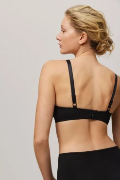 Sujetador sin aro push-up algodón orgánico negro