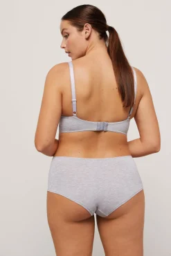 Sujetador sin aro push-up algodón orgánico gris