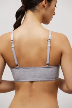 Sujetador sin aro sin relleno algodón orgánico gris