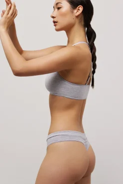 Sujetador sin aro sin relleno algodón orgánico gris