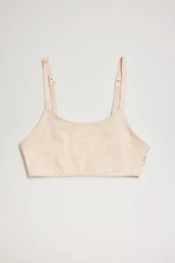 Sujetador sin aro sin relleno algodón orgánico beige