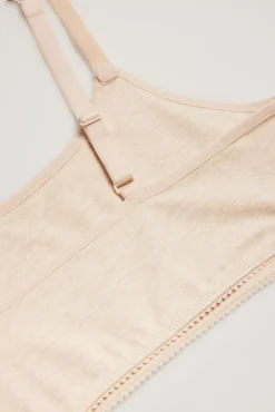 Sujetador sin aro sin relleno algodón orgánico beige