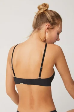 Sujetador sin costuras push up sin aro con relleno negro