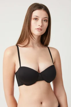 Sujetador sin tirantes-multiposición negro