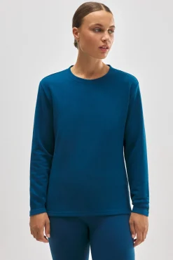 SUPER TÉRMICO Camiseta afelpada con lana estilo deportivo azul