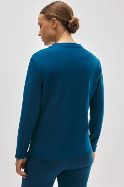 SUPER TÉRMICO Camiseta afelpada con lana estilo deportivo azul