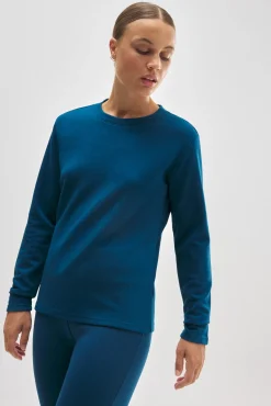 SUPER TÉRMICO Camiseta afelpada con lana estilo deportivo azul