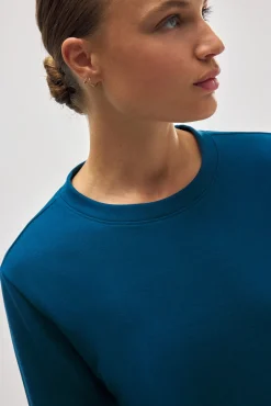 SUPER TÉRMICO Camiseta afelpada con lana estilo deportivo azul