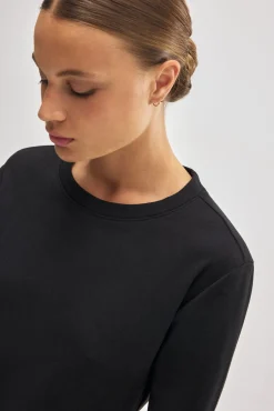 SUPER TÉRMICO Camiseta deportiva afelpada con lana negro