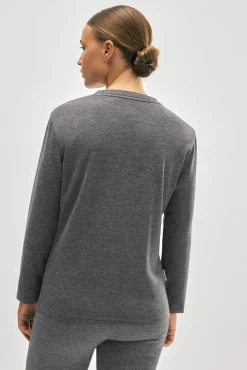 SUPER TÉRMICO Camiseta deportiva afelpada con lana marengo