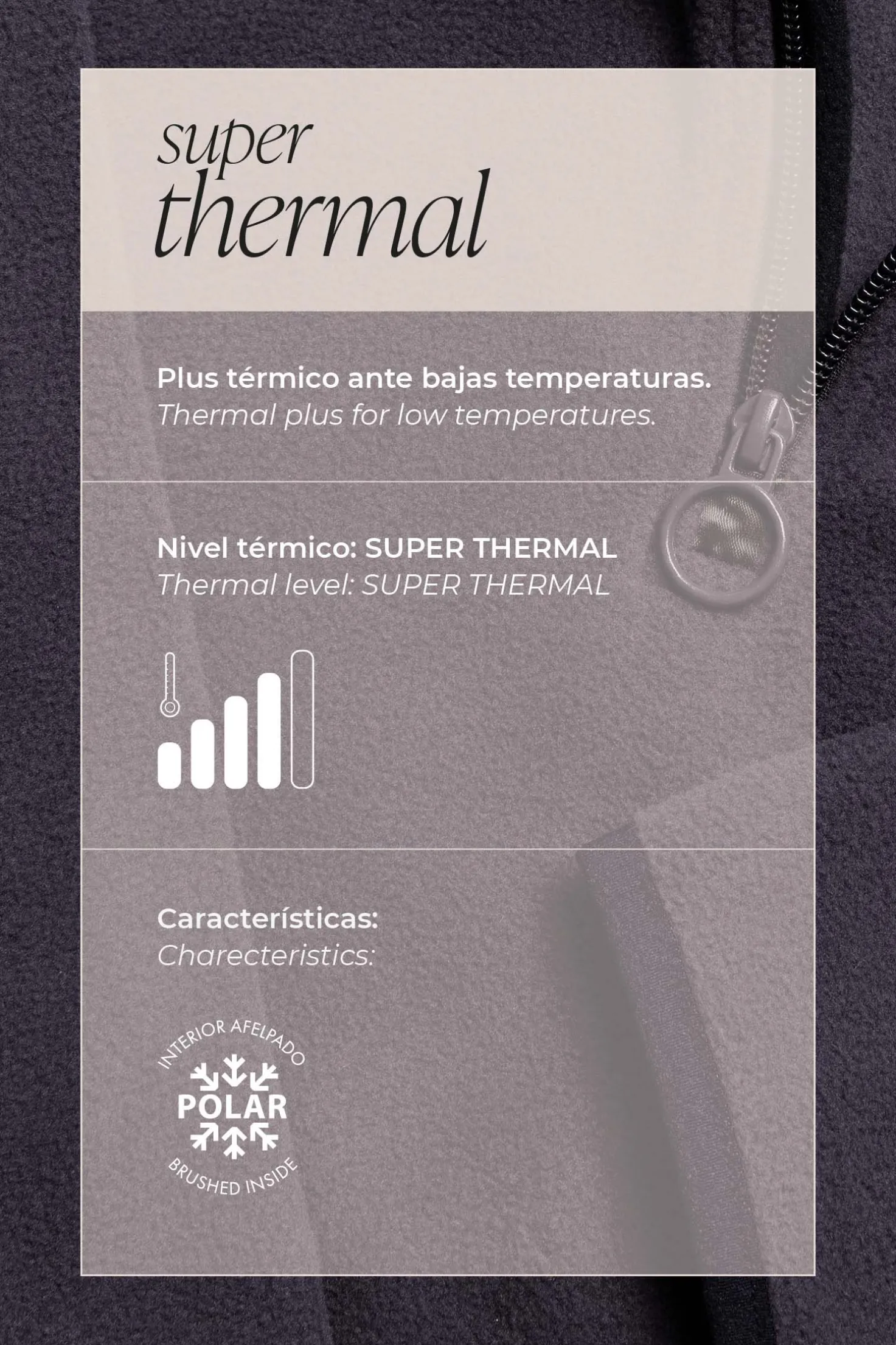 SUPER TÉRMICO Chaqueta polar mujer granate