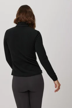 SUPER TÉRMICO Forro polar media cremallera mujer negro