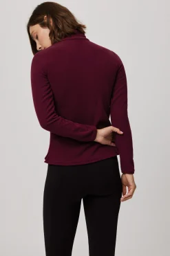 SUPER TÉRMICO Forro polar media cremallera mujer granate