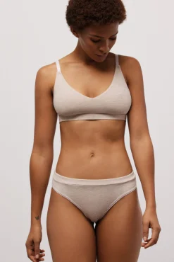 Tanga algodón orgánico beige