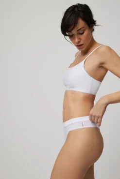 Tanga algodón orgánico blanco