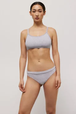 Tanga algodón orgánico gris
