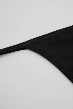 Tanga de hilo algodón negro