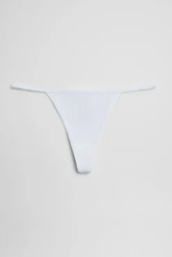 Tanga hilo algodón blanco
