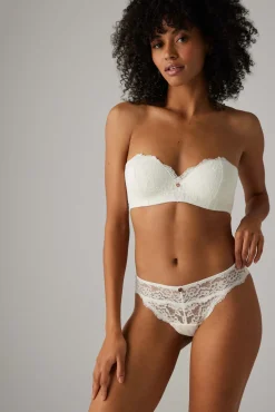 Tanga lencero detalle plumeti marfil