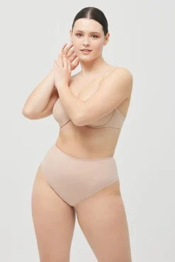 Tanga reductor abdomen compresión media nude