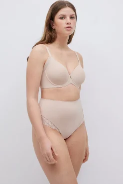 Tanga reductor de encaje media compresión nude