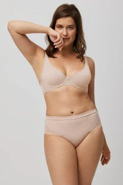 Tanga talle alto microfibra nude