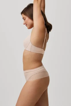Tanga talle alto microfibra nude
