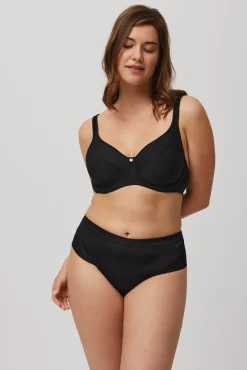 Tanga talle alto microfibra negro