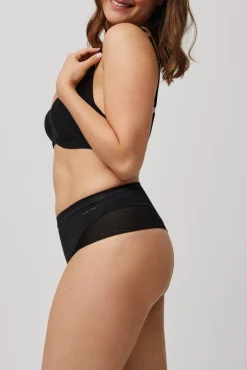 Tanga talle alto microfibra negro