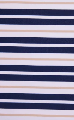 Top bikini aro reductor estampado rayas copas grandes D y F