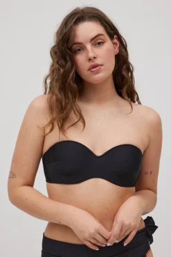 Top bikini bandeau negro copas B y D