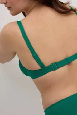 Top bikini reductor contorno regulable verde copas C y D