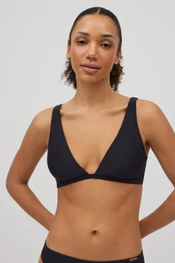 Top bikini triángulo negro copa B