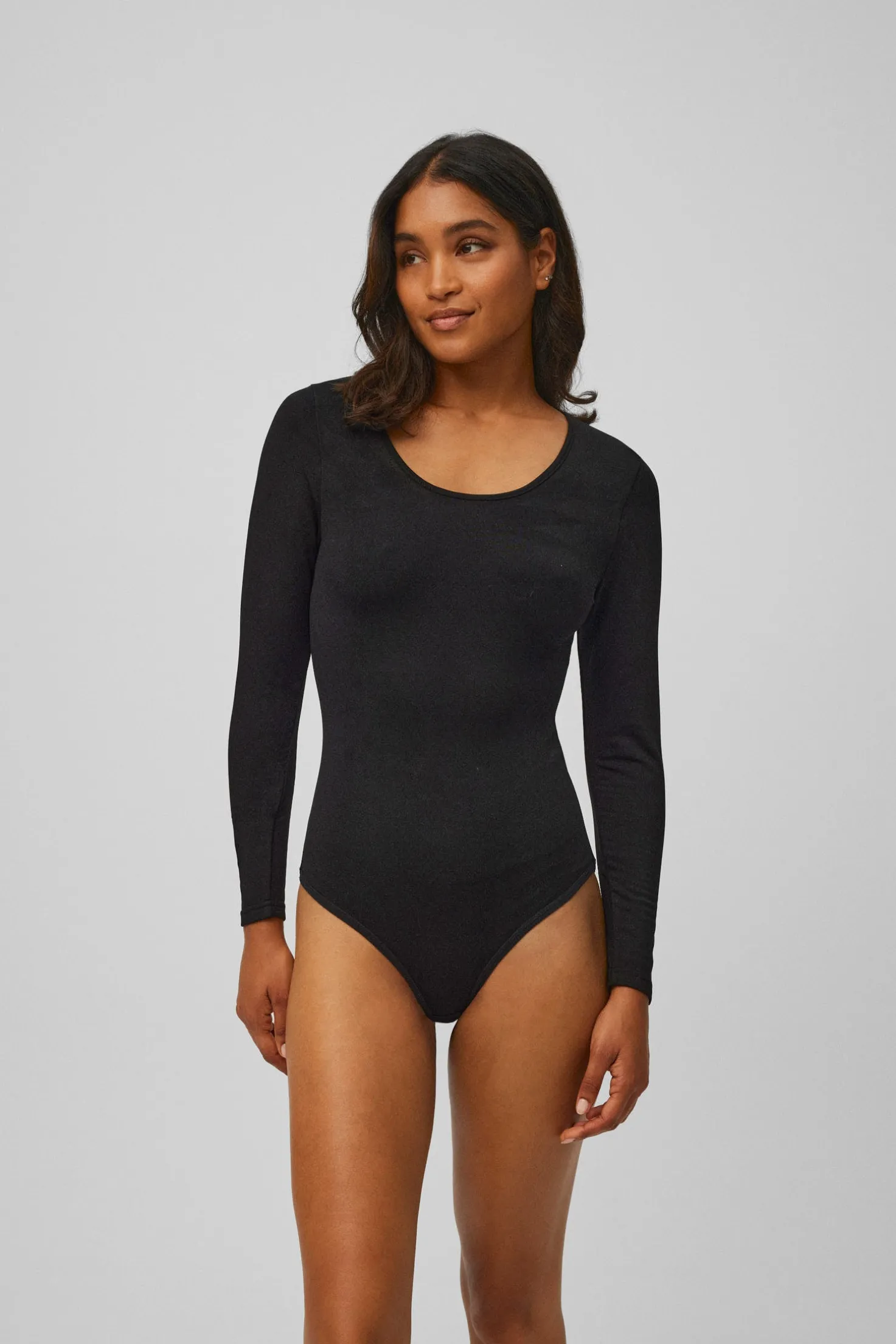 TÉRMICO Body manga larga interior afelpado negro
