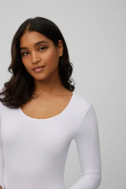 TÉRMICO Body manga larga interior afelpado blanco