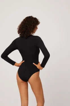 TÉRMICO Body manga larga negro cuanto mide de largo