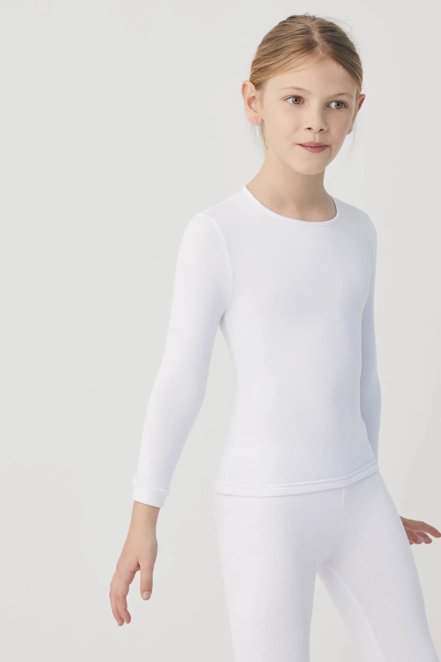 TÉRMICO Camiseta infantil manga larga blanco