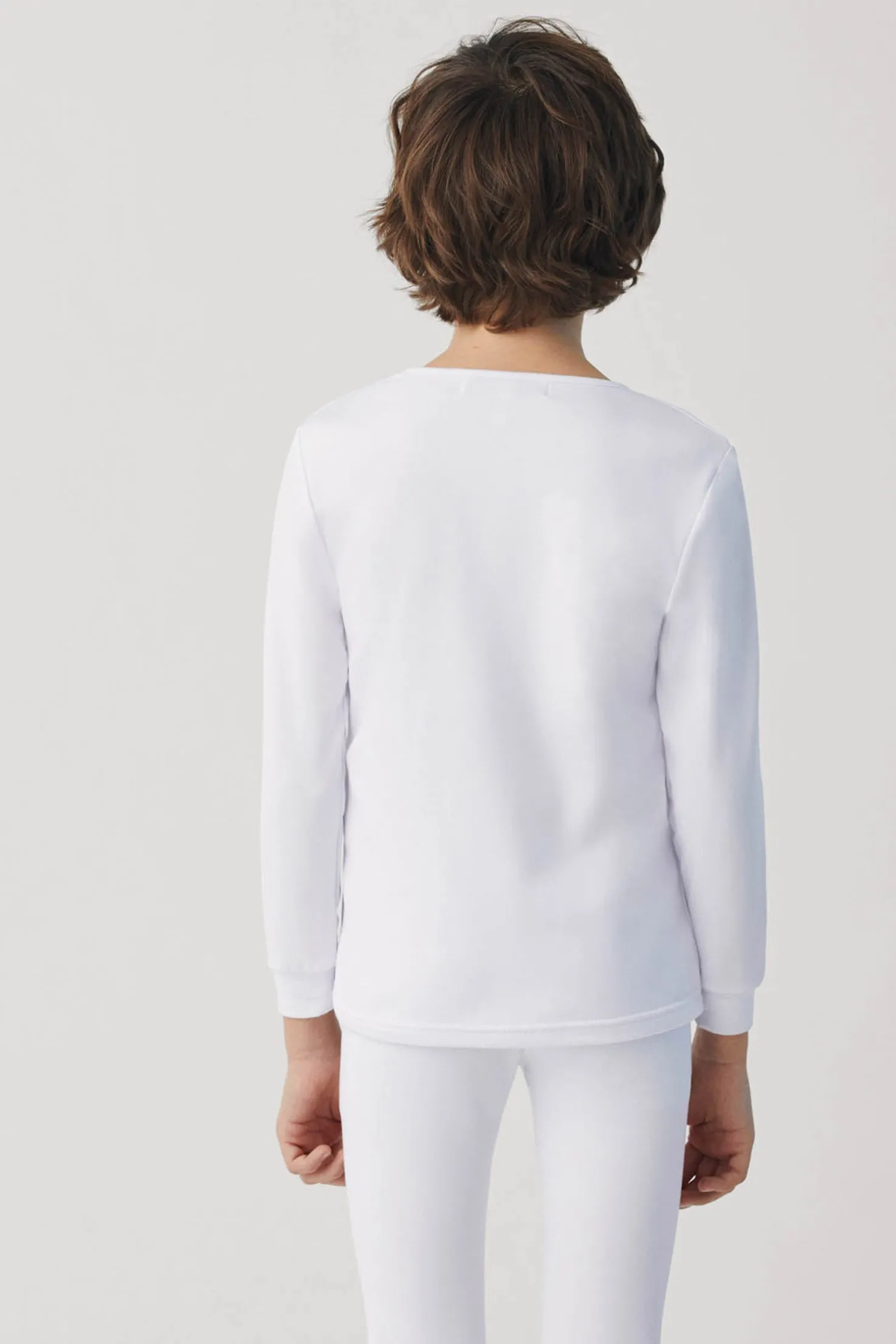 TÉRMICO Camiseta infantil manga larga blanco