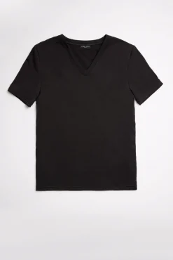 TÉRMICO Camiseta interior cuello pico manga corta negro