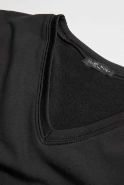 TÉRMICO Camiseta interior cuello pico manga larga negro