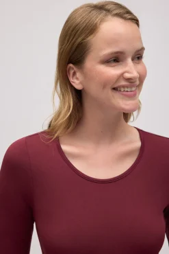 TÉRMICO Camiseta interior térmica manga larga granate