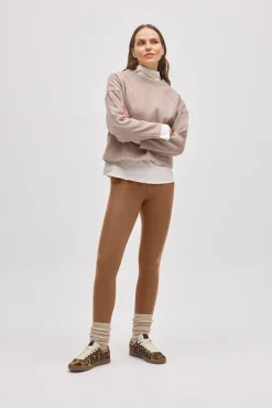 TÉRMICO Leggings afelpados efecto piel camel