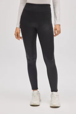 TÉRMICO Leggings afelpados efecto piel negro