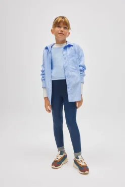 TÉRMICO Leggings afelpados niña efecto piel azul