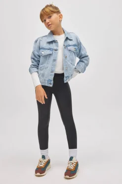 TÉRMICO Leggings afelpados niña efecto piel negro