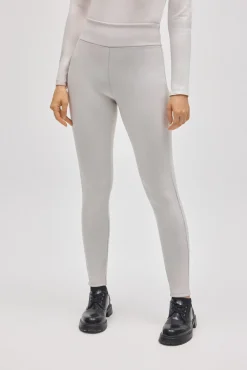 TÉRMICO Leggings afelpados efecto piel marfil
