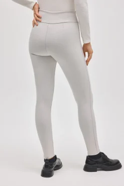 TÉRMICO Leggings afelpados efecto piel marfil
